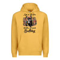 Mustard life is better with a french bulldog Premium Hoodie - JahusDesignShop