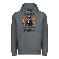 Rock life is better with a french bulldog Premium Hoodie - JahusDesignShop