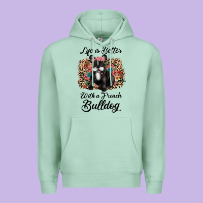 Life Is Better With A French Bulldog Premium Hoodie Designed By Jahusdesignshop