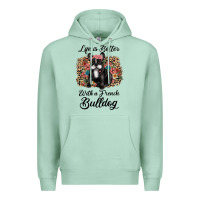 Seafoam life is better with a french bulldog Premium Hoodie - JahusDesignShop