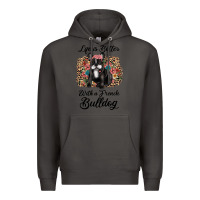 Smoke life is better with a french bulldog Premium Hoodie - JahusDesignShop