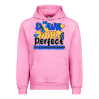 Fuchsia Pink down right perfect down syndrome awareness Urban Hoodie - CowhideDigitalArt