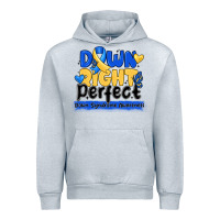 Heather Grey down right perfect down syndrome awareness Urban Hoodie - CowhideDigitalArt