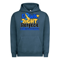 Pigment Midnight Navy down right perfect down syndrome awareness Urban Hoodie - CowhideDigitalArt