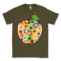 Army Green colorful flora apple teacher Classic Tee - NancyCooperArtShop