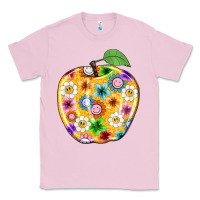 Bubblegum Pink colorful flora apple teacher Classic Tee - NancyCooperArtShop