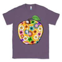 Lavender colorful flora apple teacher Classic Tee - NancyCooperArtShop