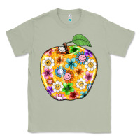 Matcha colorful flora apple teacher Classic Tee - NancyCooperArtShop