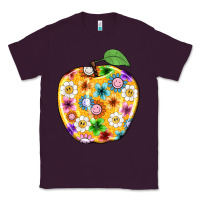 Plum colorful flora apple teacher Classic Tee - NancyCooperArtShop