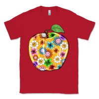Red colorful flora apple teacher Classic Tee - NancyCooperArtShop