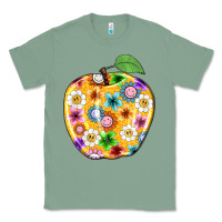 Sage colorful flora apple teacher Classic Tee - NancyCooperArtShop