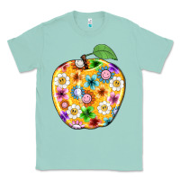 Seafoam colorful flora apple teacher Classic Tee - NancyCooperArtShop