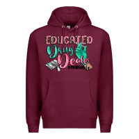 Burgundy Educated drug dealer Nurse life Premium Hoodie - CowGirlArtShop