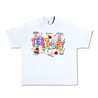 White test day Urban Heavy Tee - JahusDesignShop