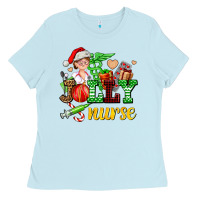 Jolly Nurse With Christmas Element Ladies Tee | Teevron