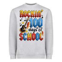 Heather Grey rockin' 100 days of school Heavyweight Sweatshirt - Artiststas