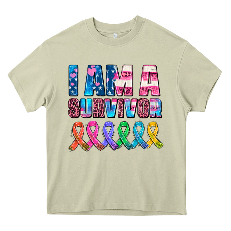 I Am A Survivor With All Cancer Ribbons Heavy Core Tee by AdoDesignShop | Teevron