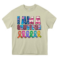 Mossy i am a survivor with all cancer ribbons Heavy Core Tee - AdoDesignShop