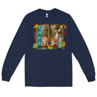 Navy White Tailed Buck Fall Long Sleeve Tee - LillyAllenDesigns