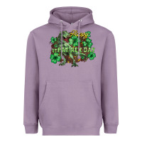 Lavender Happy St. Patrick's Day T-Rex Heavyweight Hoodie - HowdyJamesFarm