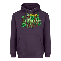 Plum Happy St. Patrick's Day T-Rex Heavyweight Hoodie - HowdyJamesFarm
