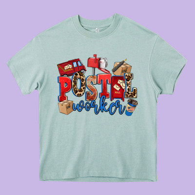 Postal Worker Heavy Core Tee Designed By Adodesignshop