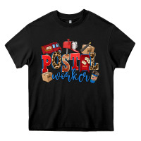 Black postal worker Heavy Core Tee - AdoDesignShop