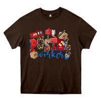 Chocolate Brown postal worker Heavy Core Tee - AdoDesignShop