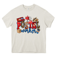 Cream postal worker Heavy Core Tee - AdoDesignShop