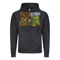 Vintage Black pack your bags Vintage Hoodie - NancyCooperArtShop