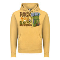 Vintage Mustard pack your bags Vintage Hoodie - NancyCooperArtShop