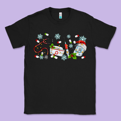 Christmas Nurse Classic Tee Designed By Maliassmallbusiness