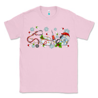 Bubblegum Pink christmas nurse Classic Tee - MaliasSmallBusiness