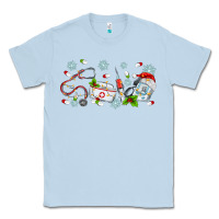 Dusty Blue christmas nurse Classic Tee - MaliasSmallBusiness