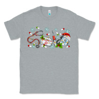 Heather Grey christmas nurse Classic Tee - MaliasSmallBusiness