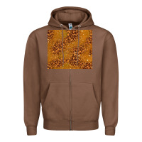 Chestnut glitter cowhide Zipper Hoodie - TumblerDesignByShophia