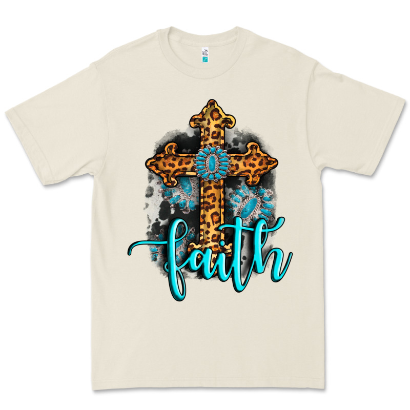 Faith Western Turquoise Premium Tee by AdoDesignShop | Teevron