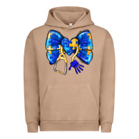 Pigment Burro Down Syndrome Ribbon Urban Hoodie - CowhideDigitalArt