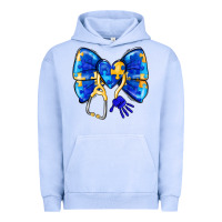 Pigment Grape Ice Down Syndrome Ribbon Urban Hoodie - CowhideDigitalArt