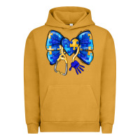 Pigment Peanut Butter Down Syndrome Ribbon Urban Hoodie - CowhideDigitalArt