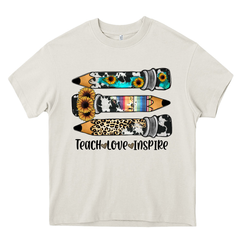 Western Pencils Teach Love Inspire Heavy Core Tee by JahusDesignShop | Teevron