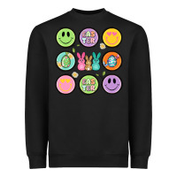 Black easter day smiley faces Heavyweight Sweatshirt - Artiststas