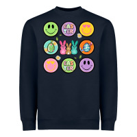 Easter Day Smiley Faces Heavyweight Sweatshirt | Teevron