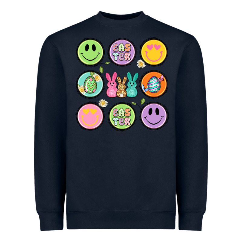 Easter Day Smiley Faces Heavyweight Sweatshirt by Artiststas | Teevron