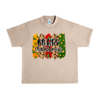 French Oak merry christmas brushstrokes Urban Heavy Tee - MaliasSmallBusiness