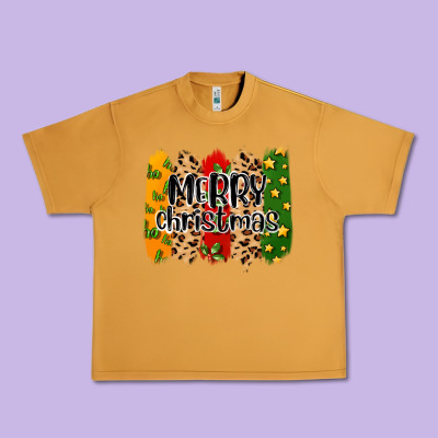 Merry Christmas Brushstrokes Urban Heavy Tee Designed By Maliassmallbusiness
