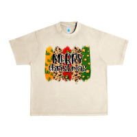Sandshell merry christmas brushstrokes Urban Heavy Tee - MaliasSmallBusiness