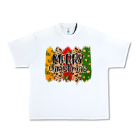 White merry christmas brushstrokes Urban Heavy Tee - MaliasSmallBusiness