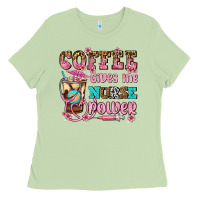 Matcha coffee gives me nurse power Ladies Tee - AdoDesignShop