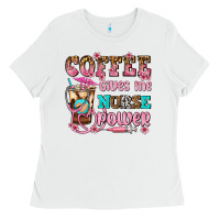 White coffee gives me nurse power Ladies Tee - AdoDesignShop